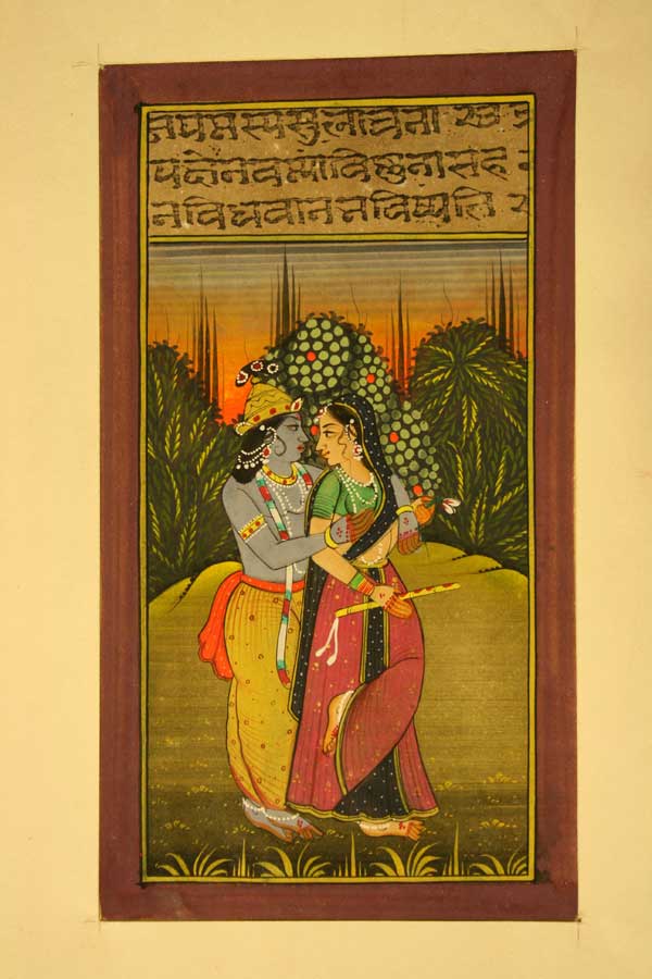 индийская миниатюра - Радха и Кришна