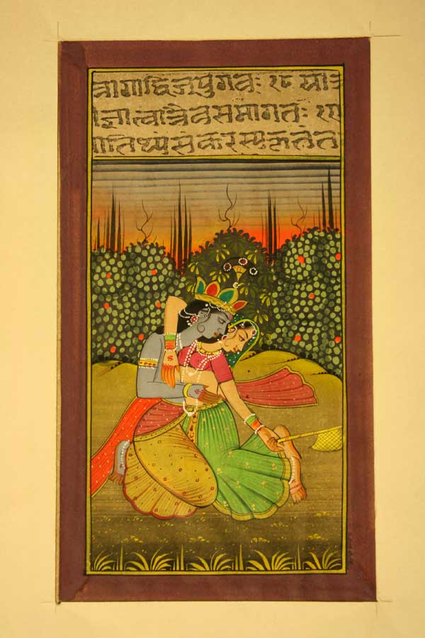 индийская миниатюра - Радха и Кришна