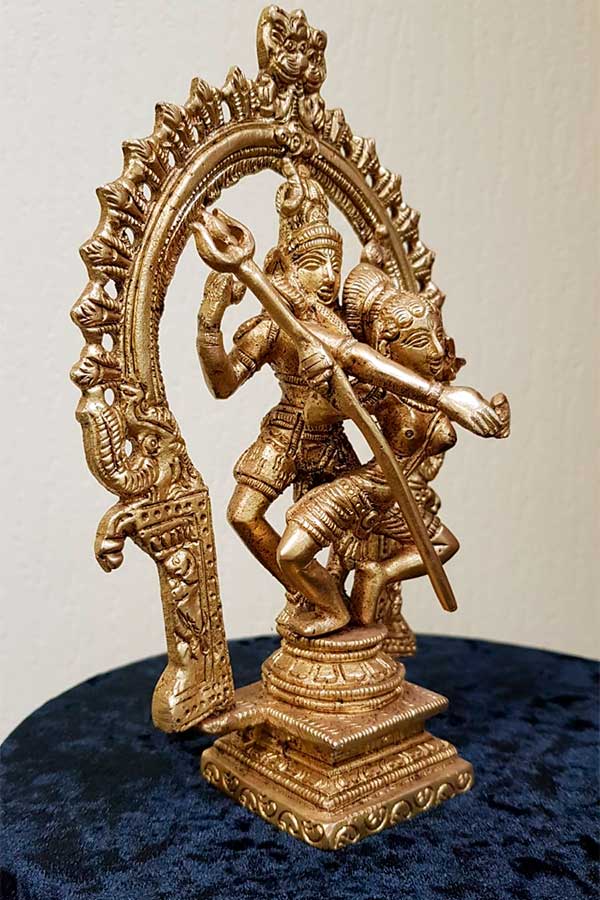 Статуэтка из бронзы Шива и Парвати в космическом танце