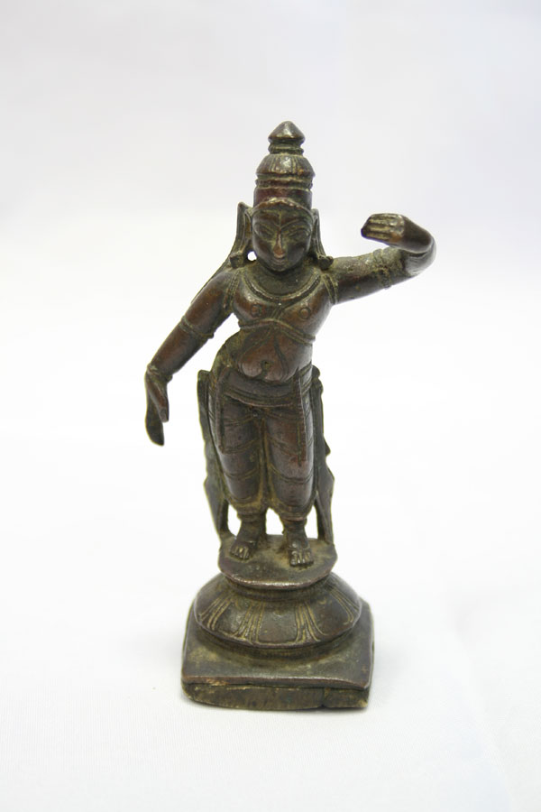 Индийская антикварная статуэтка бог krishna